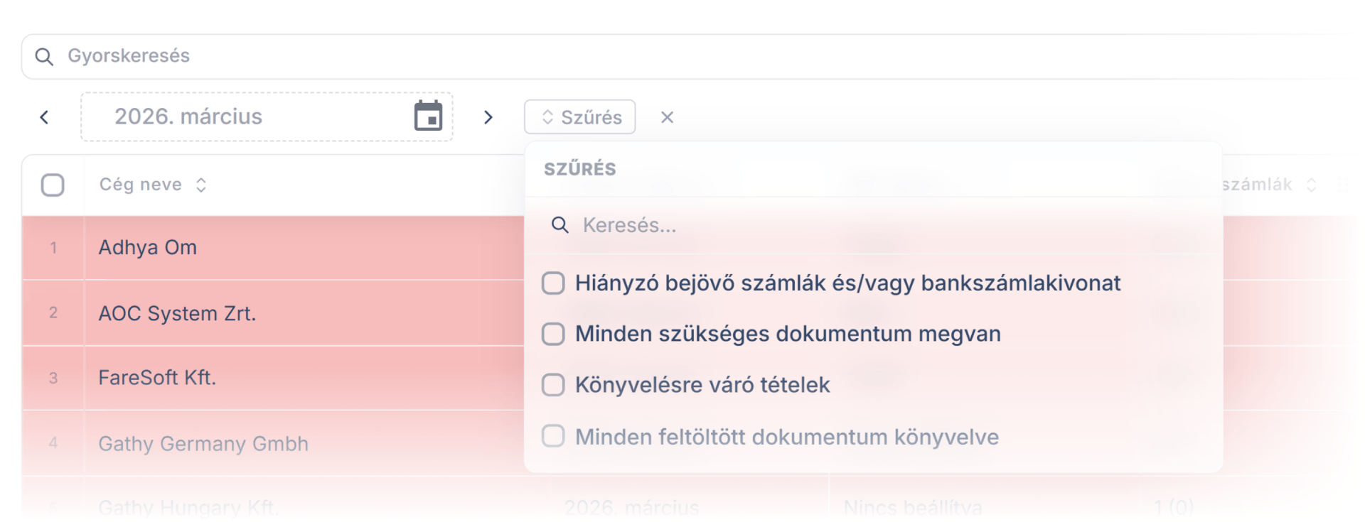 Ügyfél statisztika